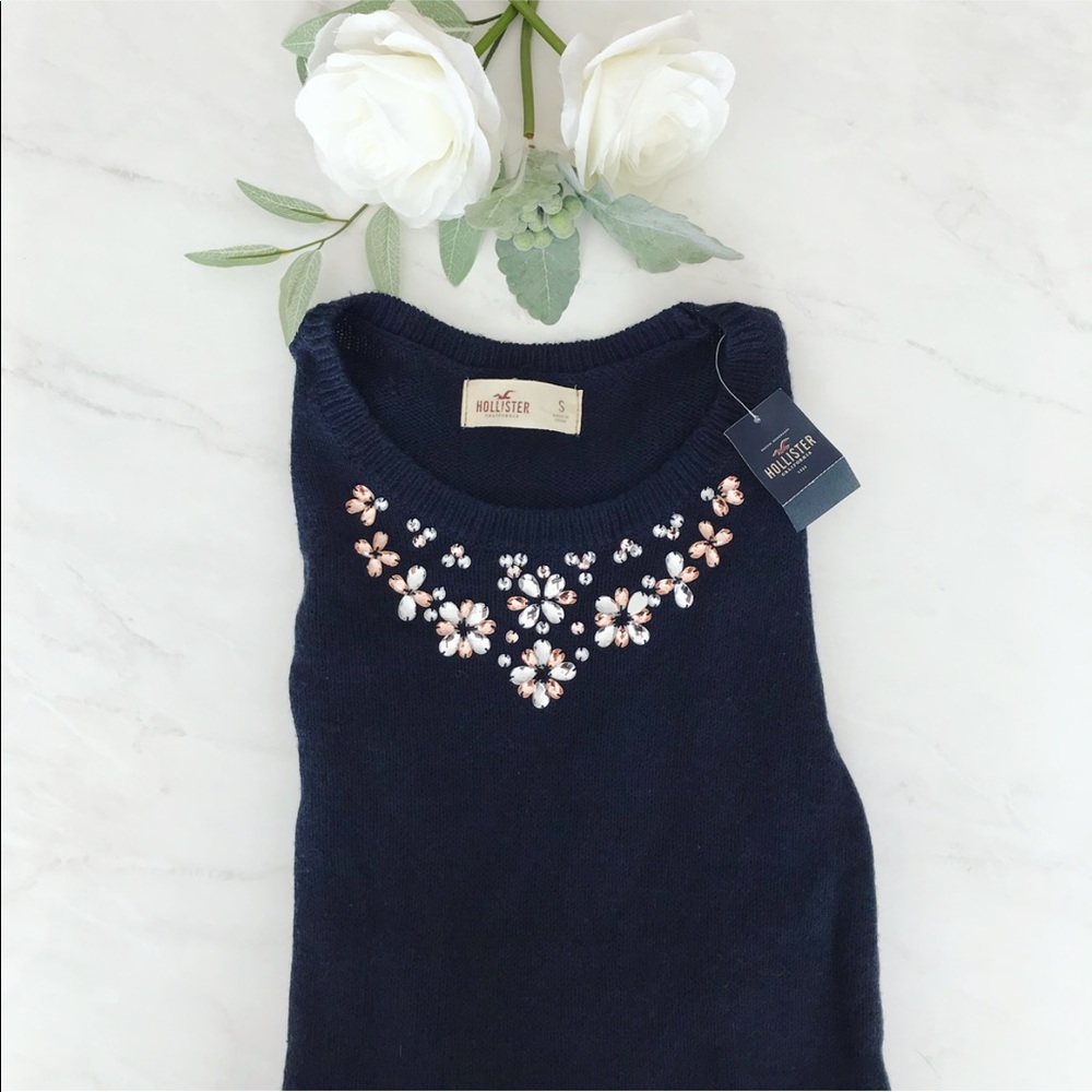 Brand New Embellished Hollister Sweater